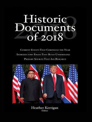 cover image of Historic Documents of 2018